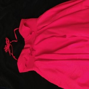 Short rose red dress